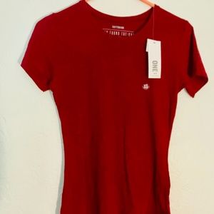 Cotton On Red Short Sleeve Crew Neck Shirt XS NWT